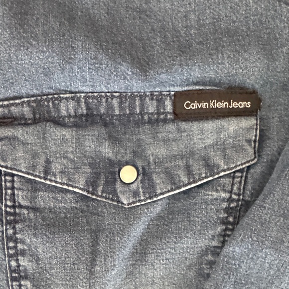 Calvin Klein Jeans Indigo Button-Down Shirt - Picture 3 of 5